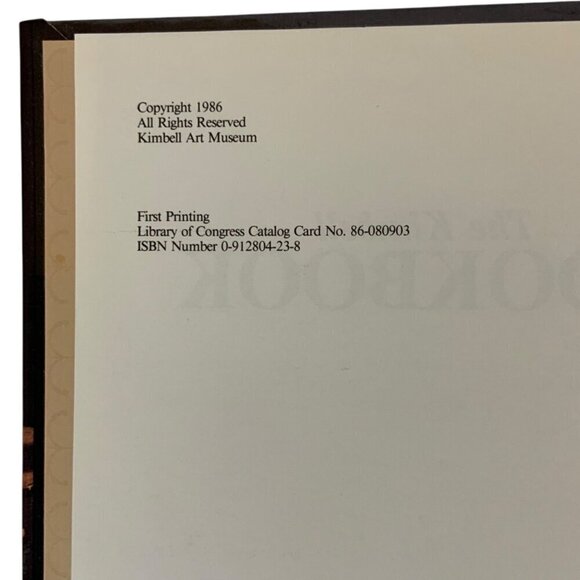 The Kimbell Cookbook Art Museum Fort Worth Texas Vintage 1986 Hardcover - Picture 4 of 15